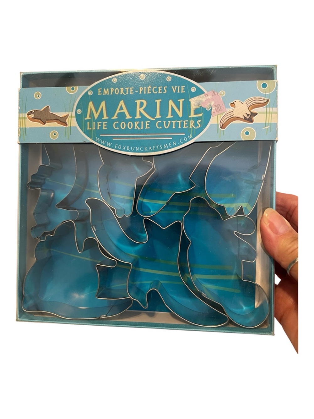 Marine Life Cookie Cutters - Blue Marine-Themed Bakeware Set used once